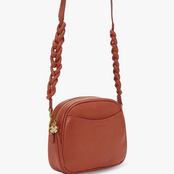 Lucky Brand Lola Brown/Orange Crossbody Bag leather - Picture 5 of 12